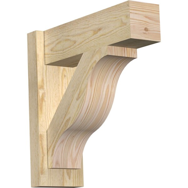 Ekena Millwork Funston Block Rough Sawn Outlooker, Douglas Fir, 6"W x 18"D x 18"H OUT06X18X18FST05RDF - main